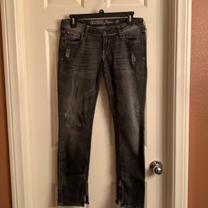 Guess Black Slim Fit Jeans with Rhine Stones